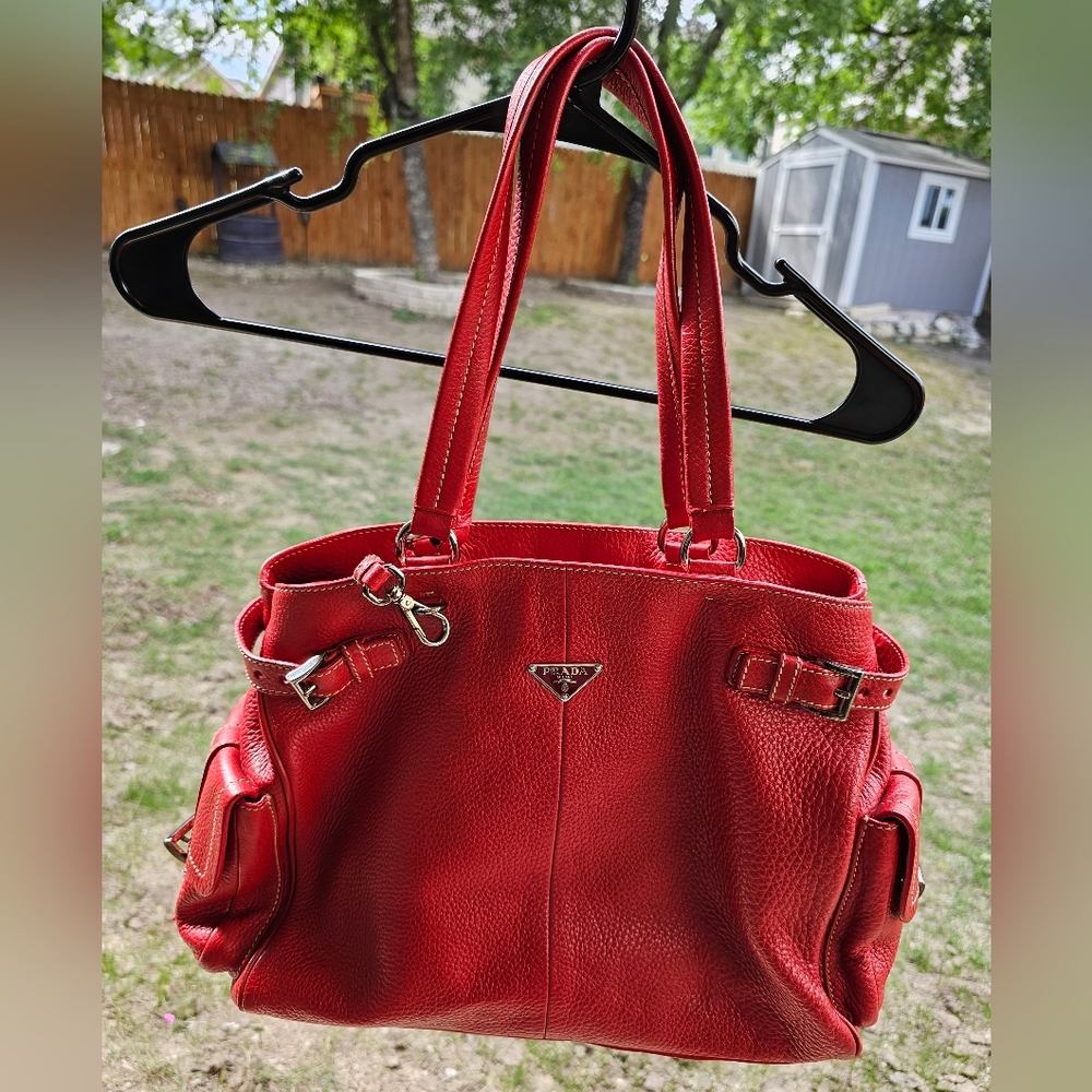 Authentic Prada Vitello Double pocket purse